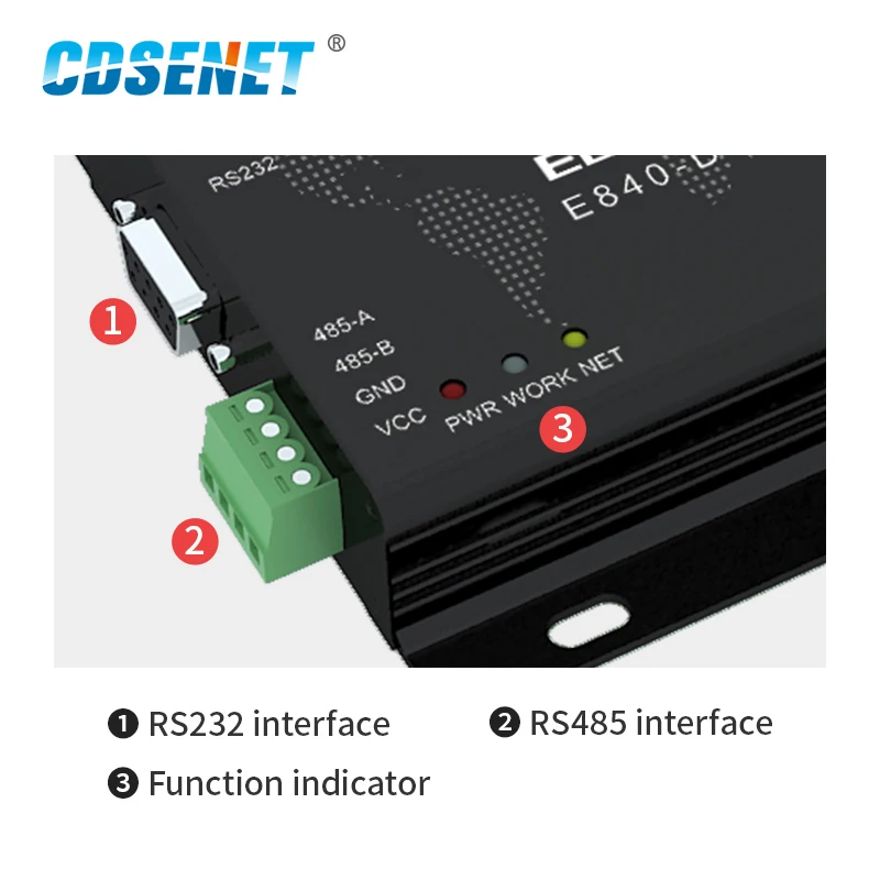 RS485/232 Wireless Module NB-IoT B3 B5 B8 TCP UDP MQTT COAP LwM2M Wide Coverage NB Network AT Commands Remote Data Transmission