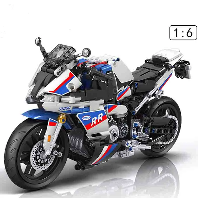 

NEW Moc Creator Famous Race Motorcycle Model Building Blocks Education Diy Bricks Toys Holiday Brithday Gifts for Children