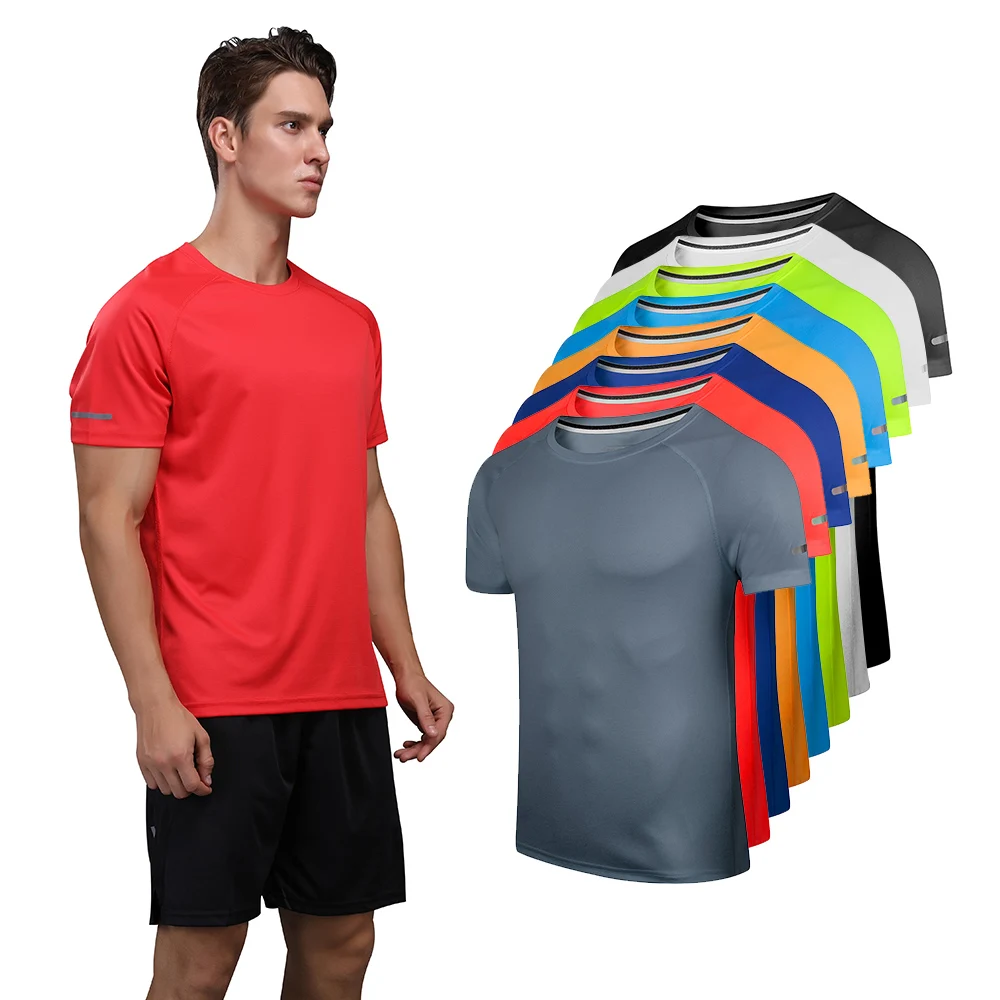 2021 новая Однотонная футболка с длинным рукавом мужская мода полиэстер коротким