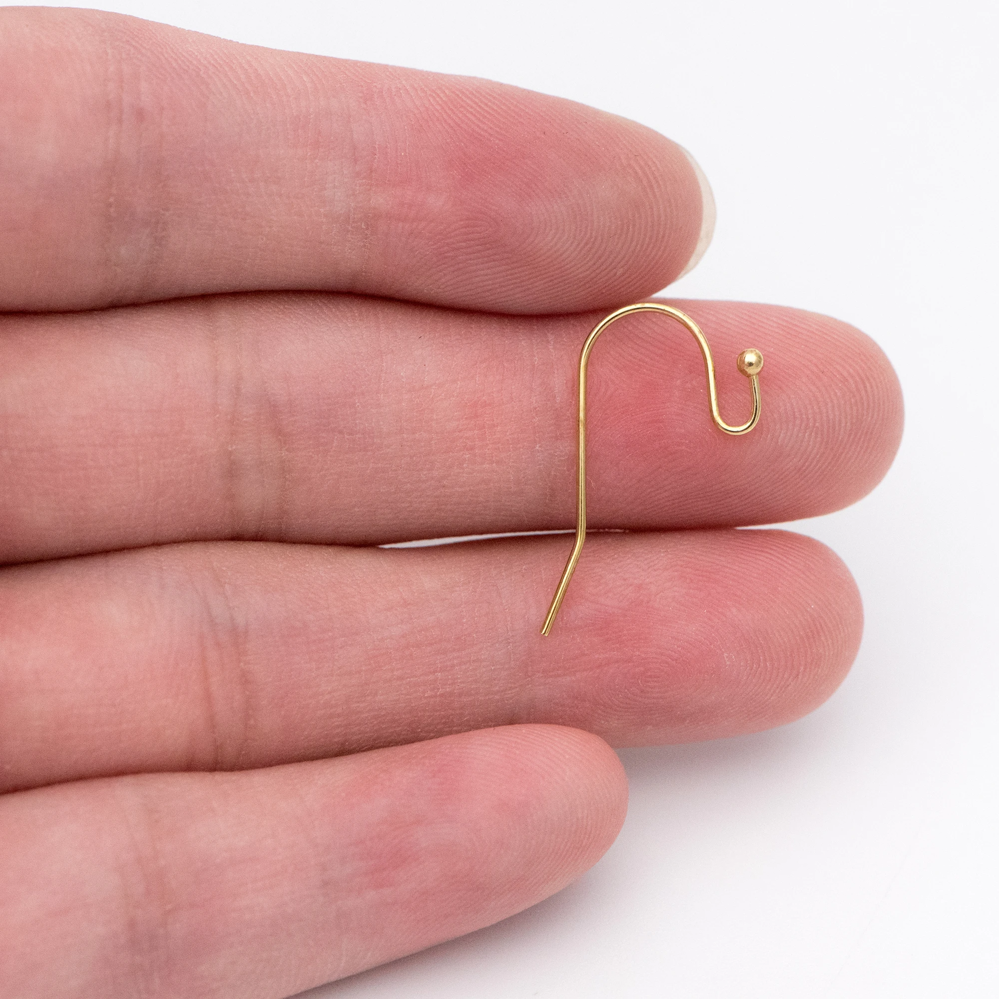 100 шт. латунные крючки для сережек простые наушники с шариковым концом фурнитура