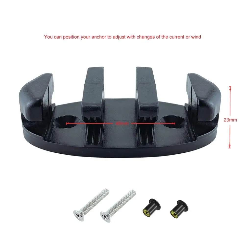 

Black Nylon Plastic Marine Zig Zag Anchor Trolley Cleat Rope Device Kayaks Canoes Boats Decks Replacement Rowing Accessories