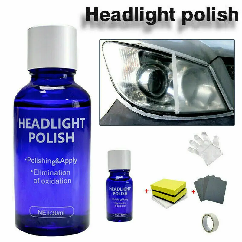 

10ml/30ml Car Headlight Crystal Plating Repair Tool Repair Liquid Polishing Cleaning Set Headlight Rearview Mirror Coating