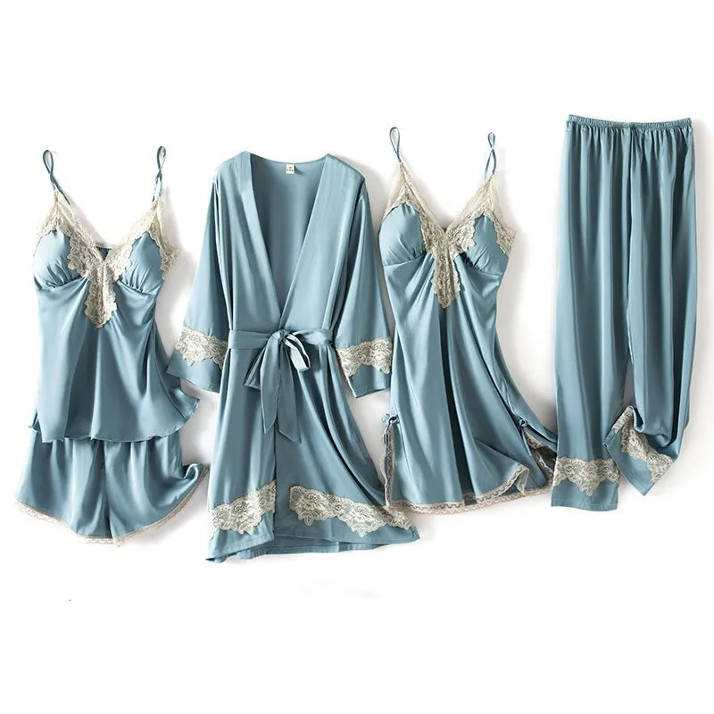 Женский пикантный халат-кимоно из искусственного шелка | Женская одежда