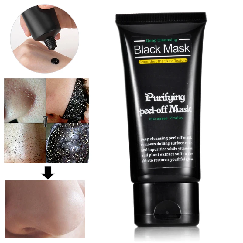 Глубокая Очищающая маска с древесным углем отшелушивающая черная AcneI