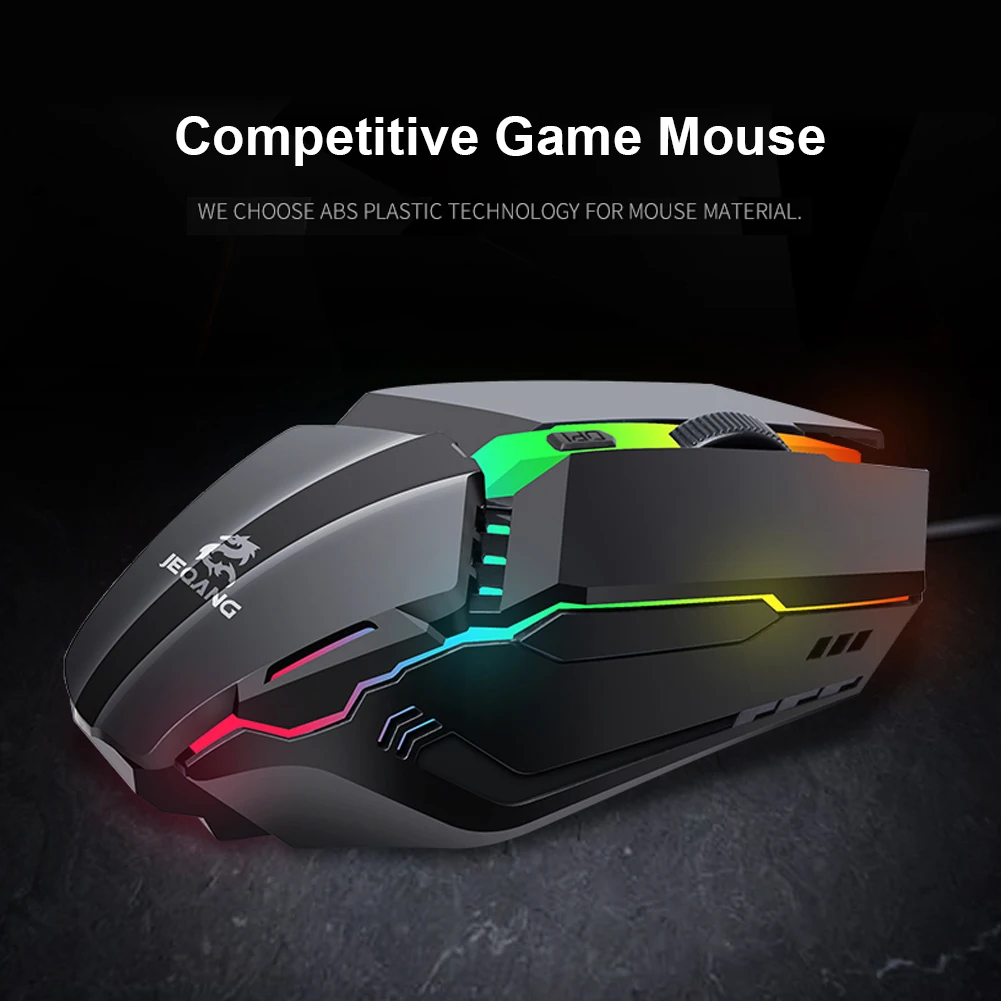 

JM-530 For Computer PC Gaming Mouse 1600DPI Adjustable Backlight USB Wired Mice Laptop Computer Ergonomic Mice Silent