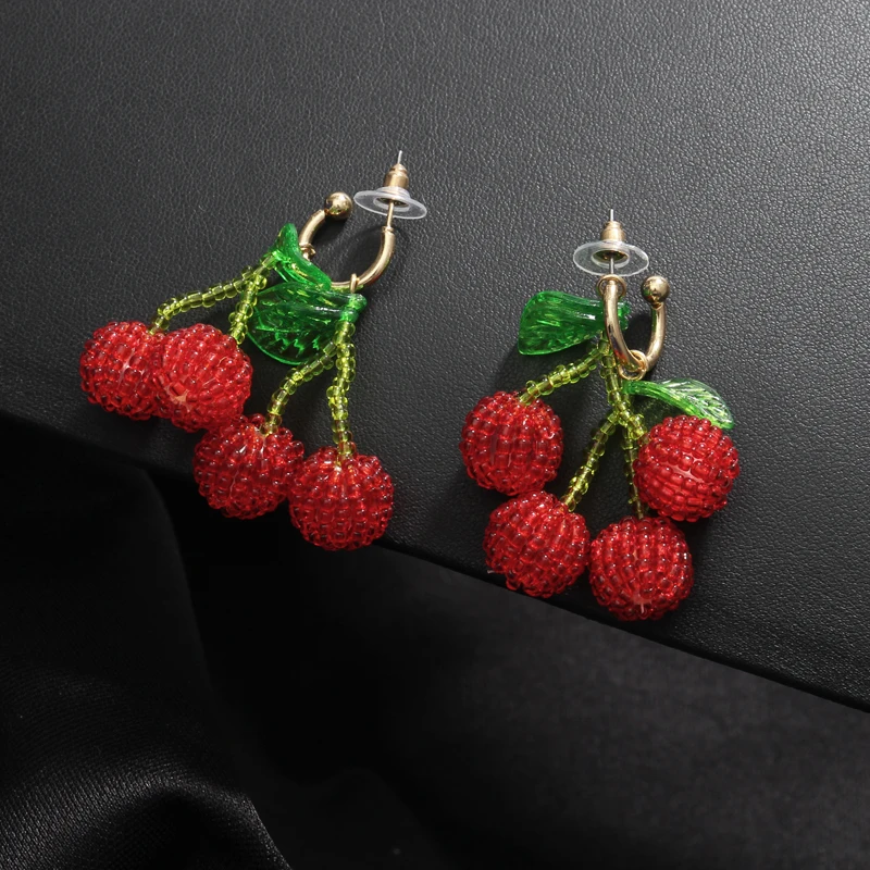 Ztech 2020 новый стиль моды темперамент красный кулон корейский длинный Вишневый