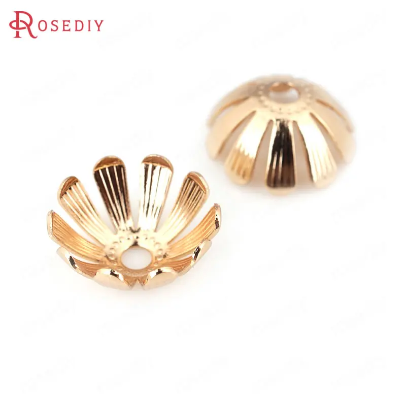 Латунные бусины с покрытием 24-каратным золотом 13 мм 10 шт. | Украшения и аксессуары