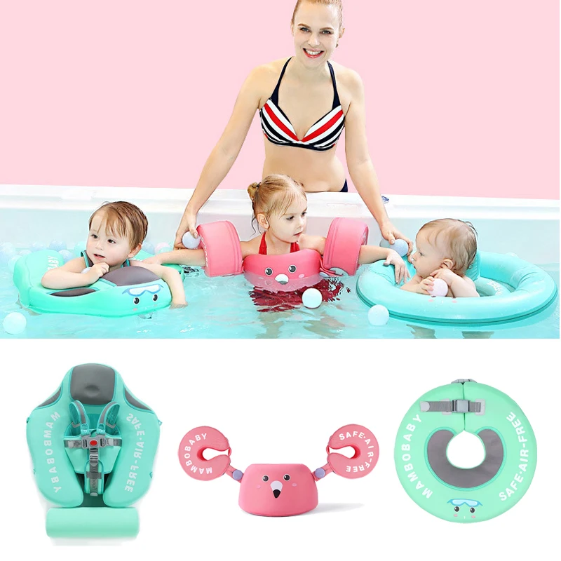 Надувное цельное детское плавающее кольцо для плавания на талии поплавки