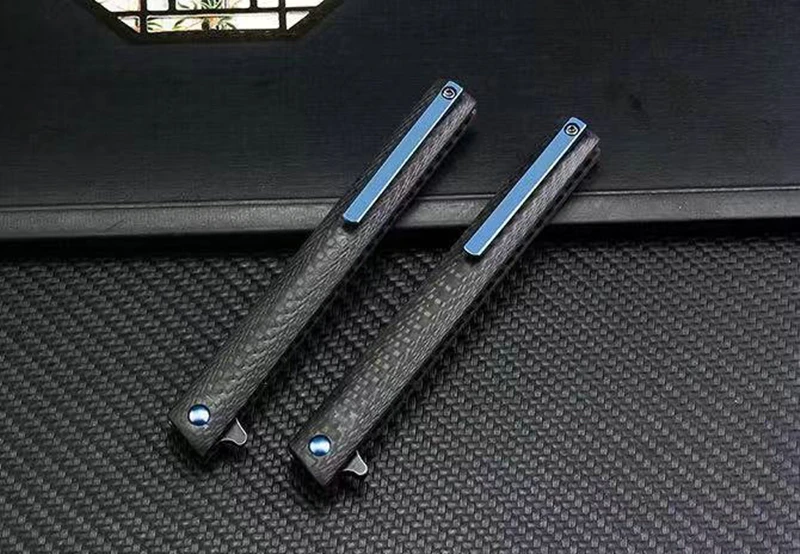 Esiwo EDC Складной нож m390 титановый из углеродного волокна Флиппер Карманный для кемпинга спасательные тактические ручки ножи спасательный подарок инструменты для выживания