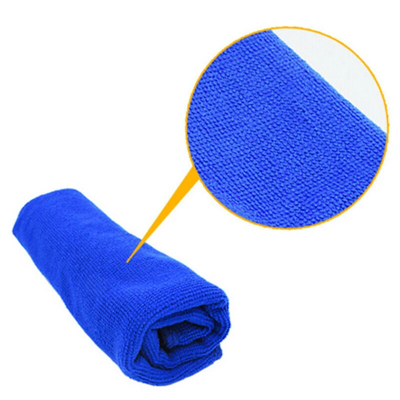 

Rag Car Cleaning Towel 20pcs Microfiber 25*25cm Reusable Accessory Waxing Blue