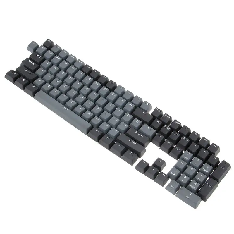 Черно серые смешанные толстые клавиши Dolch PBT 108 колпачки OEM Вишневый профиль