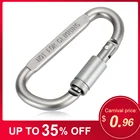 Lixada альпинистский карабин из алюминиевого сплава, D-образное кольцо, фиксирующий карабин, винтовая пряжка с крючком, брелок на веревке брелок для выживания
