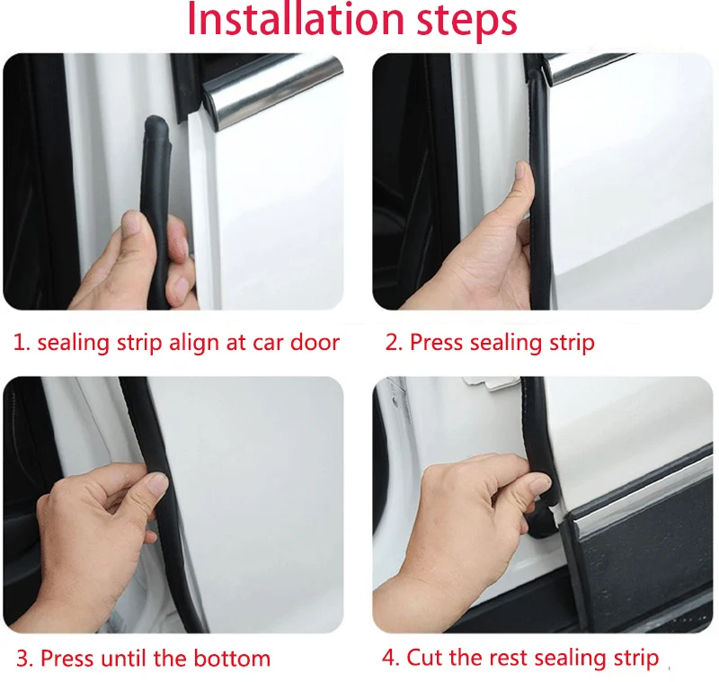 Уплотнительная лента для дверей автомобиля 2 шт./лот шумоподавляющая