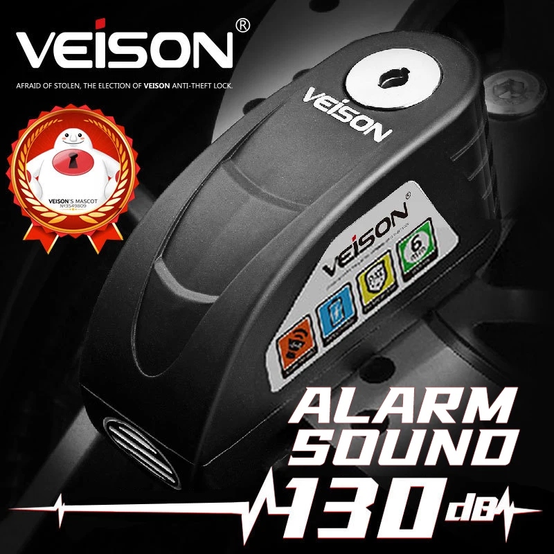 Водонепроницаемый замок для мотоцикла VEISON 130 дБ|Защита от кражи| |