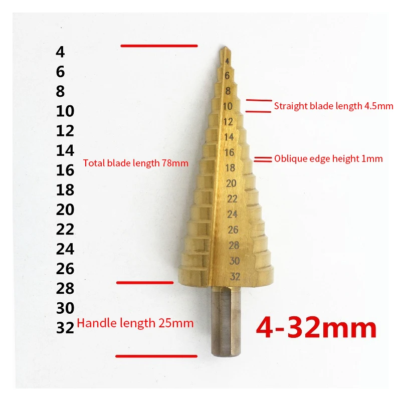 Ручка ступенчатая Буровая головка бура на возраст от 4 до 12 лет/20/32 мм пагода