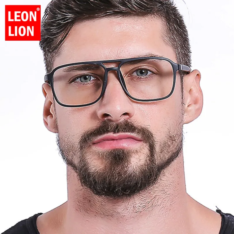 

LeonLion Transparent Square Sunglasses Men Luxury Sunglasses Men/Women Vintage Sun Glasses For Men Retro Oculos De Sol Gafas