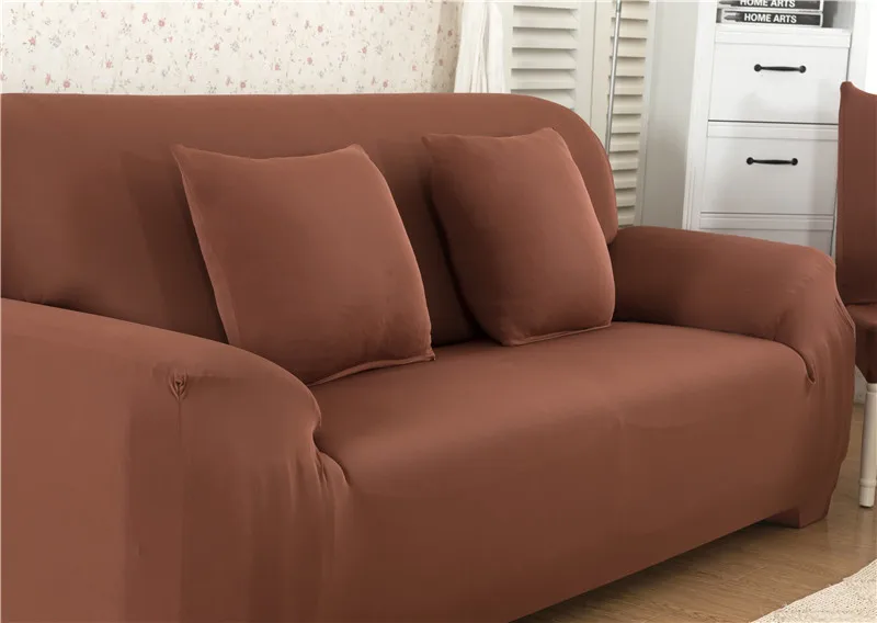 Сплошной цвет гибкий чехол для дивана гостиной эластичный стрейч Современный