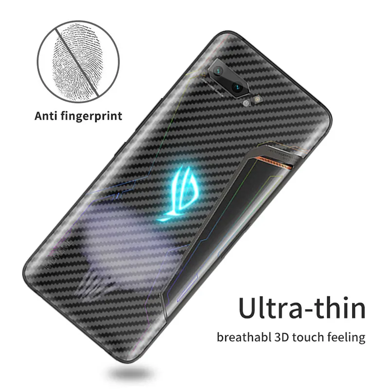Для Asus Rog Phone II 2 ZS660KL углеродное волокно задняя наклейка с защитой экрана пленка полное покрытие для Asus Rog Phone2