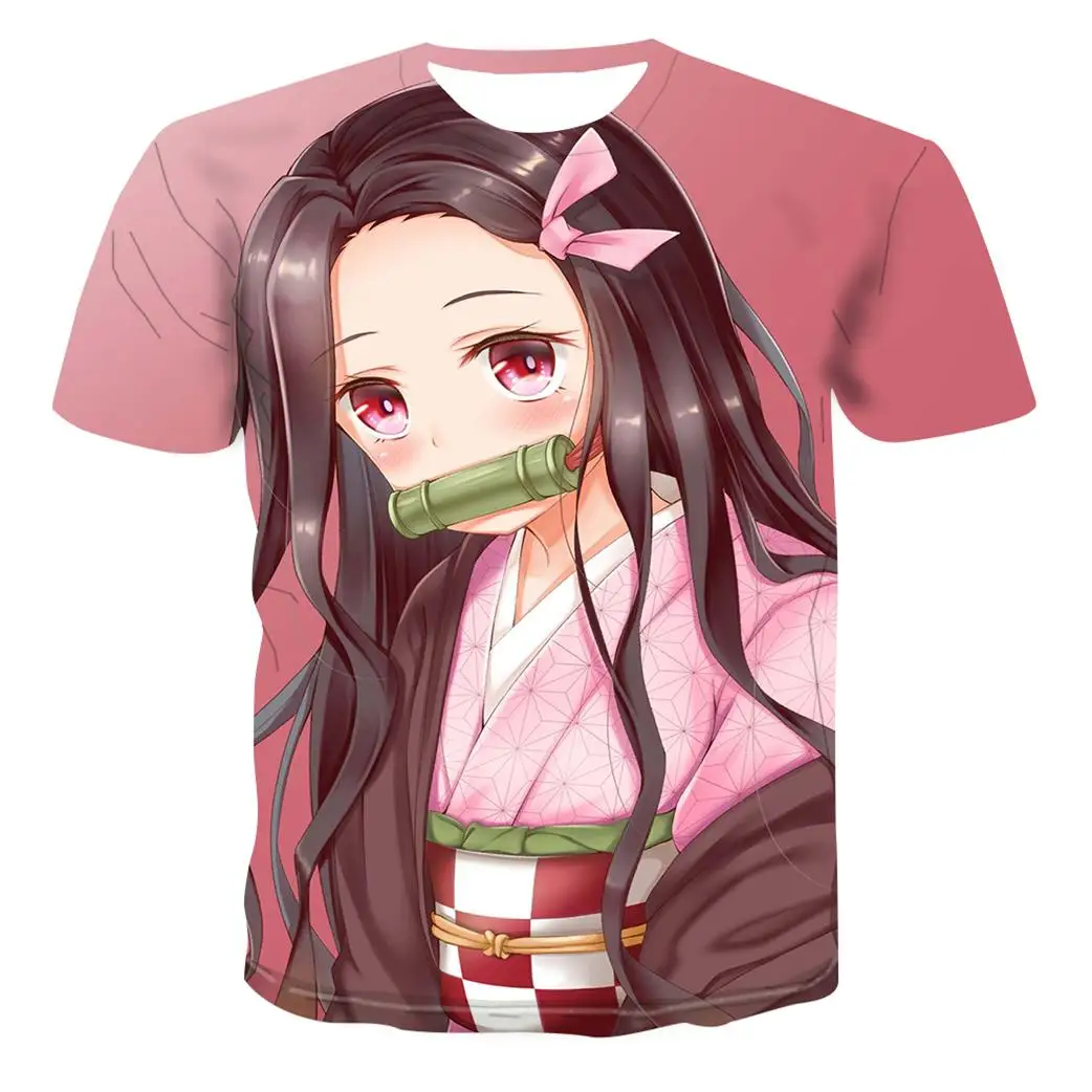 

2020 Hot Sell 3D boy T Shirt girl Demon Slayer Funny T shirt Anime Harajuku Ghost Blade Boys clothes Gift for child Streetwear