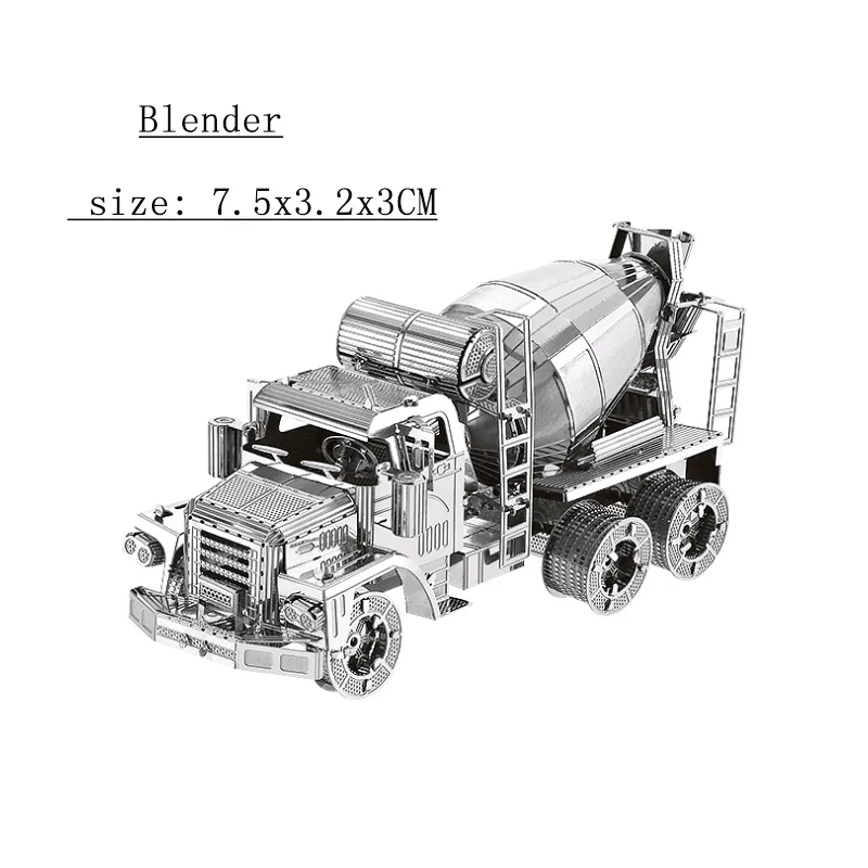 Jigsaw Puzzle Car 10 Types of 3D Metal DIY Stainless Steel Model Assembly Kit Adult Jigsaw Collection Education