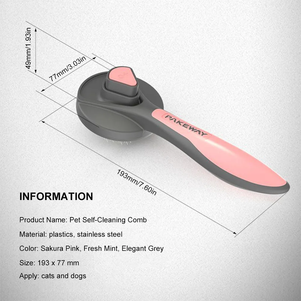 

Hair Removal Comb For Dogs Cat Detangler Fur Trimming Dematting Deshedding Brush Grooming Tool For Matted Long Hair Curly Pet