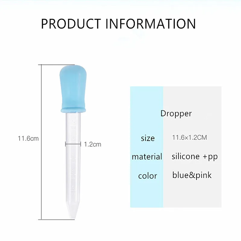 5 мл маленькие силиконовые Пластик пипеткой подачи жидкости медицины глаз Ушная
