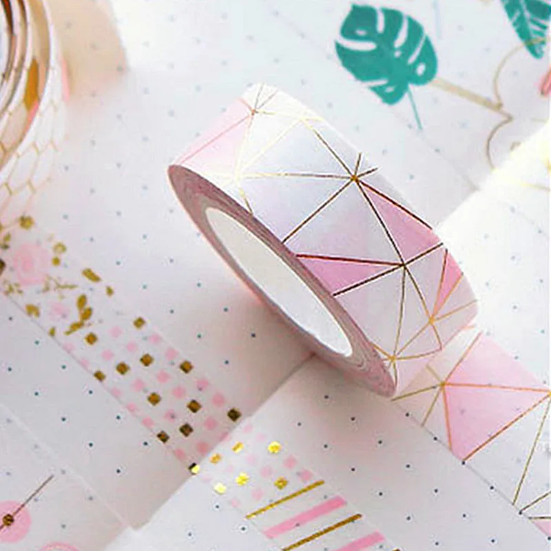 

christmas gold foil washi tape Scrapbooking grid masking tapes stickers for Scrapbooking DIY office decorative supplies