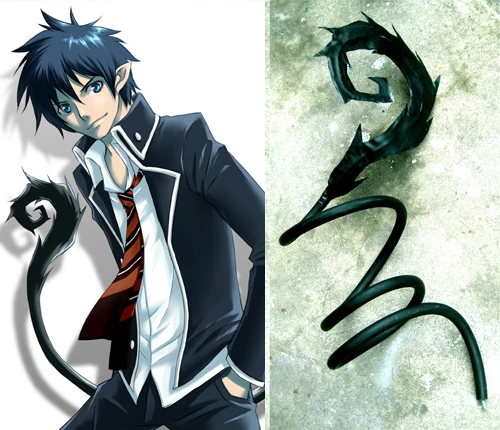 

Hot Anime Ao no Blue Exorcist Okumura Rin Tail Fire Cosplay Costume Halloween Cosplay Accessorie Prop Selling Gift