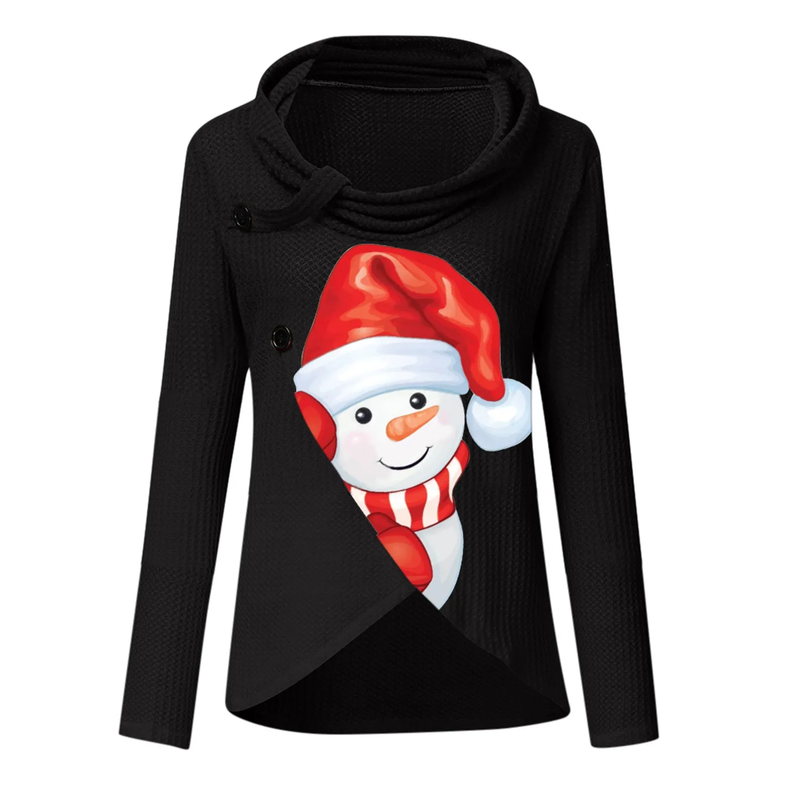 Женский осенне-зимний пуловер с длинным рукавом и асимметричным подолом |