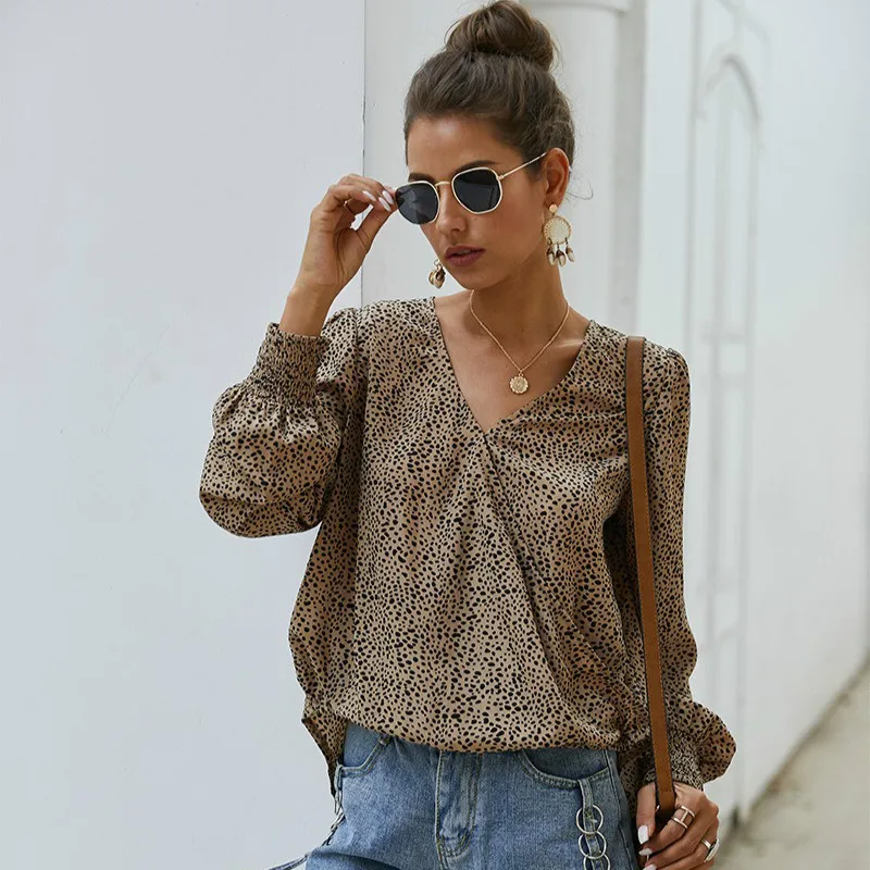 

spring autumn Women's European and American trend sexy temperament Casual Printed Style New Retro Floral T-shirt top 2020 new