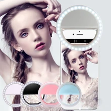FOR Led Selfie Ring Light Mobile Phone Clip Lens Light Lamp Led Bulbs Emergency Dry Battery For Photo Camera Well Smartphone