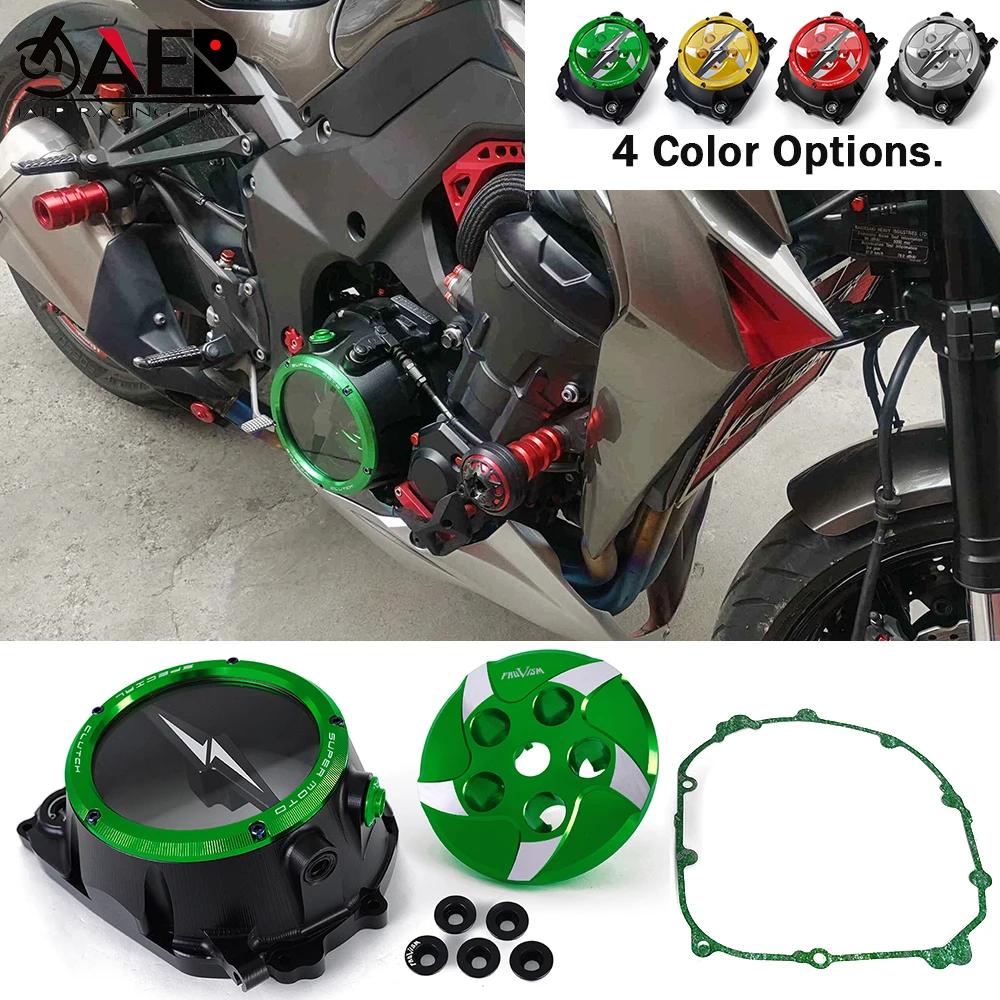 

CNC Motorcycle Pressure Plate Engine Transparent Clutch Cover Guard For Kawasaki Z1000 2010-2015