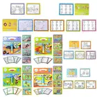 Мультяшная раскраска Волшебная водяная книга для рисования с 1 волшебной ручкой дети распознает многоразовые доски для рисования