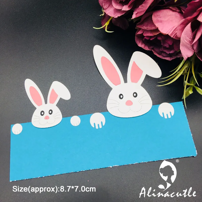 Металлическая высечка Пасхальная голова кролика скрапбукинг бумага ручной