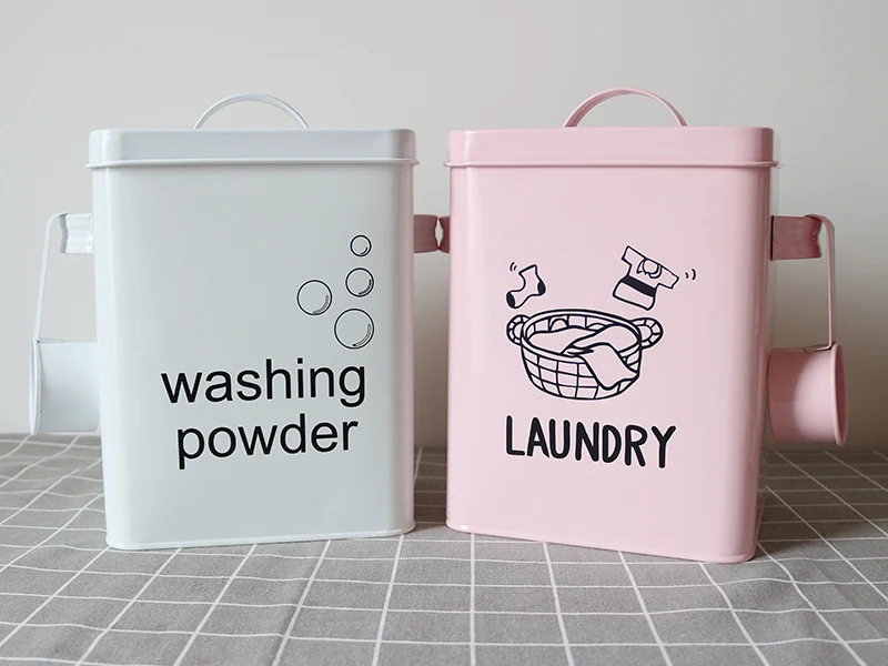 Квадратный стиральный порошок ящик для хранения с ложкой риса по производству