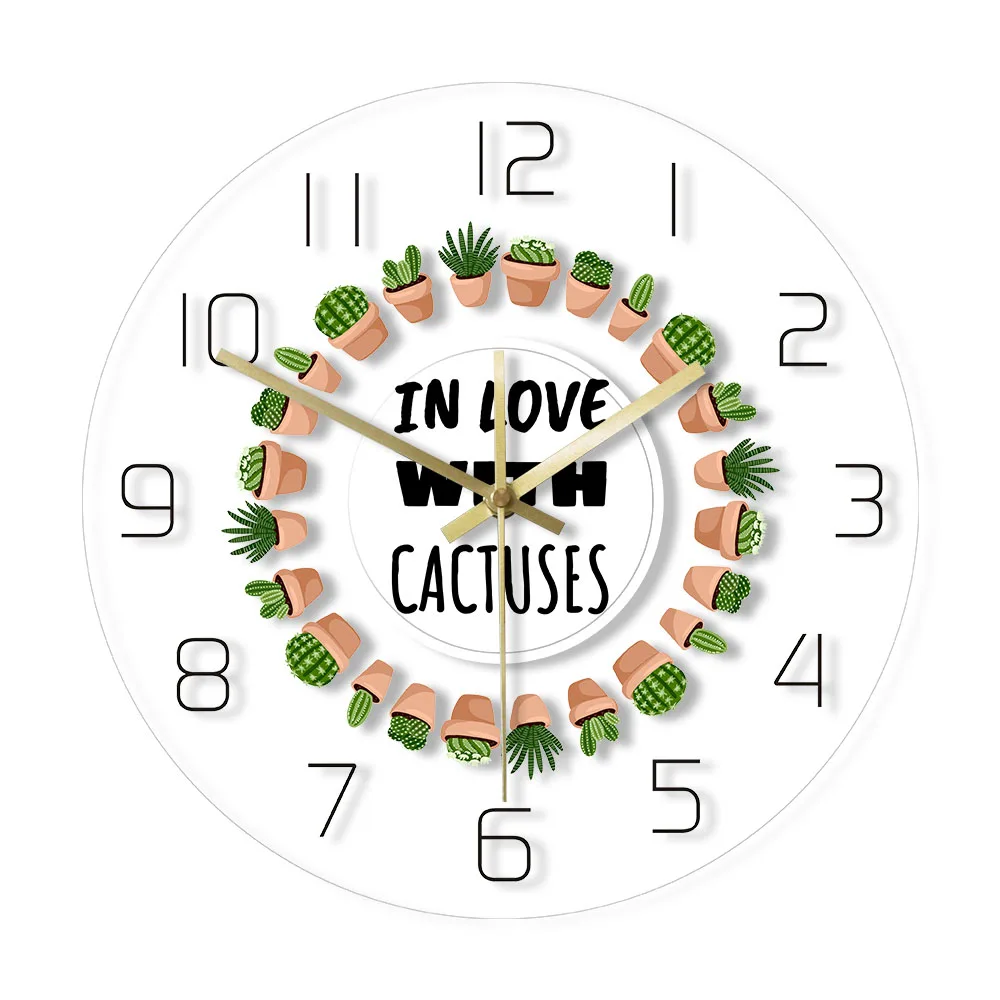 Современные настенные часы в скандинавском стиле влюбленные циферблаты горшке