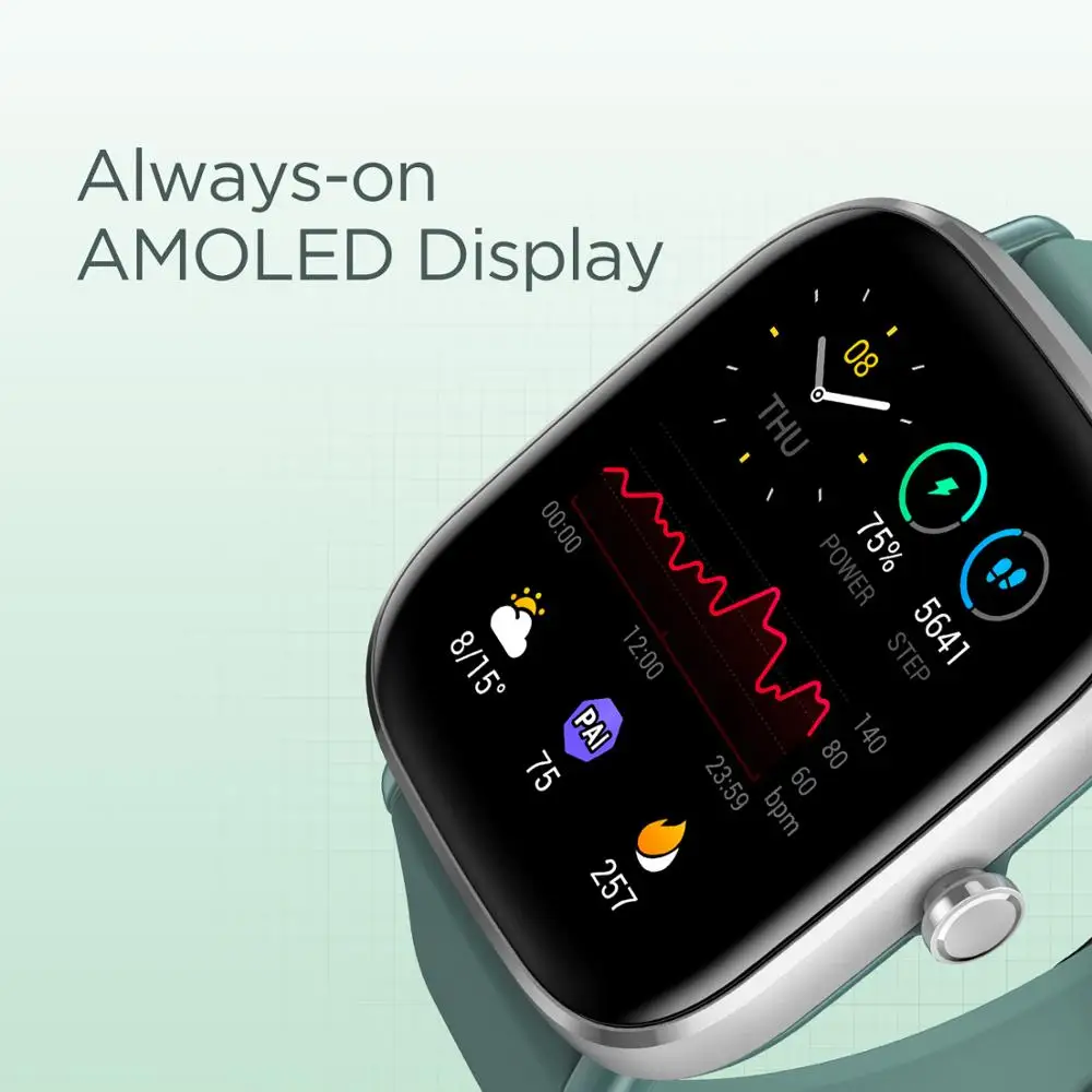 global version amazfit gts 2 mini gps smartwatch 1 55 301 ppi amoled display 70 sports modes smart watch for android ios phone free global shipping