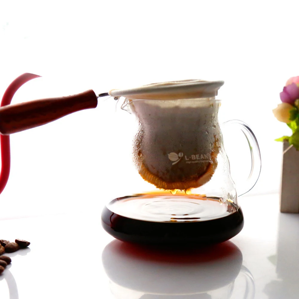 Многоразовый мешок для фильтра кофе фланелевая ткань ручная работа сетка кафе