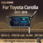 Автомобильный мультимедийный плеер TIEBRO 2 Din, Android 10,0, для Toyota Corolla, правая рука, 2017, 2018, GPS-навигатор, Carpiay DSP, NO 2Din, DVD