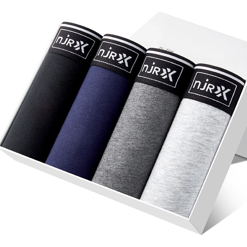 4pcs / Mens Underwear Shorts Boxer Shorts Mens Sexy Underwear High Quaity Men's Underwear Pure Cotton Breathabe Boxer Shorts