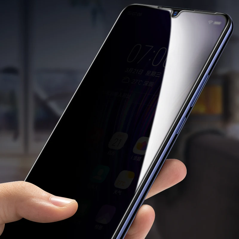 Полное покрытие антишпионское Покрытие Закаленное стекло для Oneplus 7 Pro