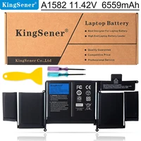 kingsener laptop battery a1582 for apple macbook pro 13 retina a1502 2015 year with tools me865 me864 020 00010 11 42v 6559mah