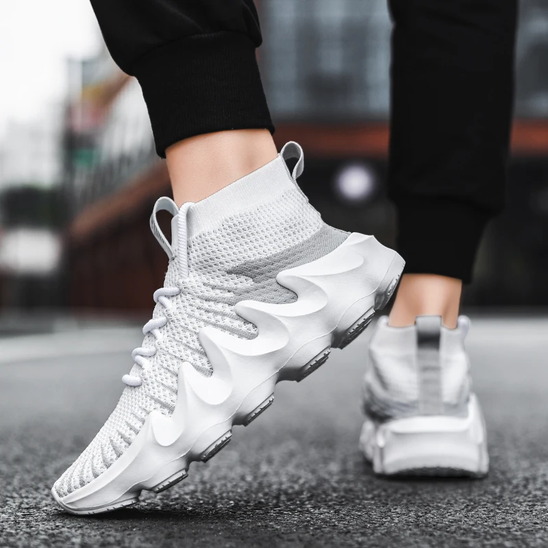 

New Men Casual Shoes Tenis Masculino Adulto Sneakers Shoes MenSock High Top Fashio Mens Trainers Sport Outdoor Comfortable 39-46