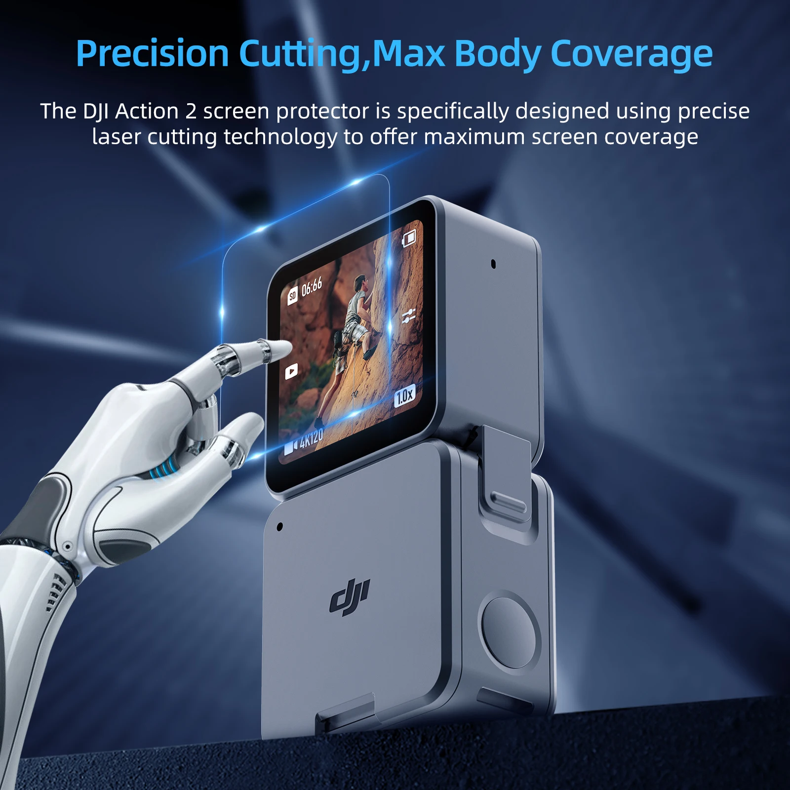 

TEELSIN 3 в 1 закаленное стекло для экрана объектива Защитная пленка для переднего сенсорного экрана 9H 2.5D полное покрытие для DJI Action 2 аксессуары