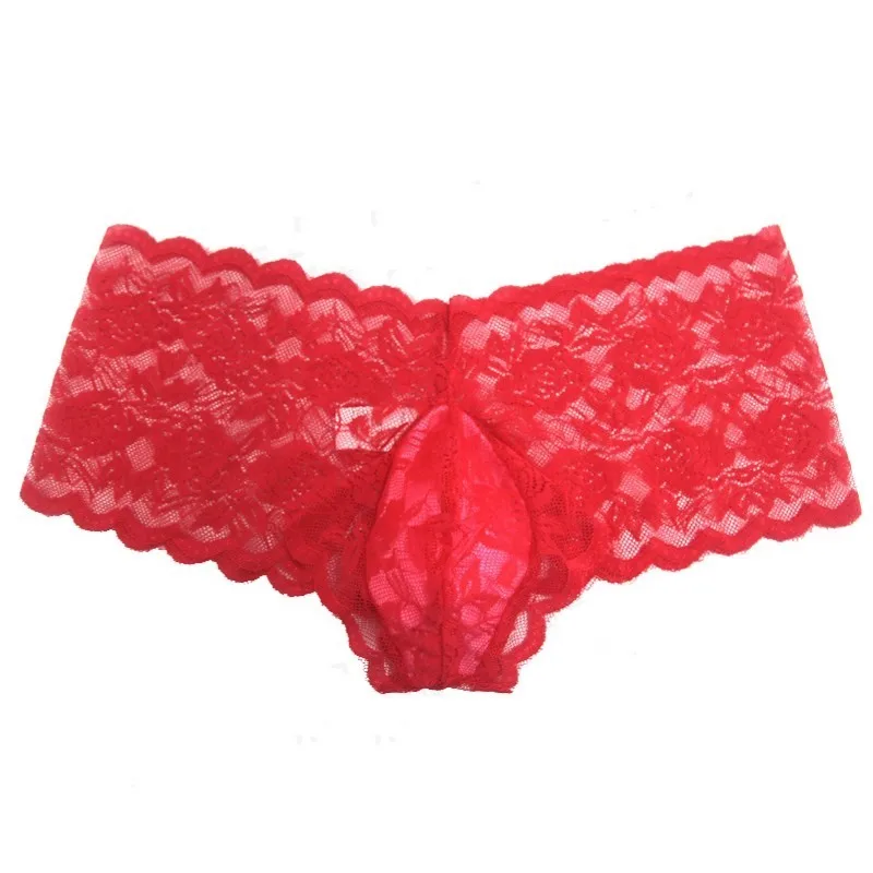 Кружевные трусы для мужчин размера плюс нижнее белье увеличения пениса