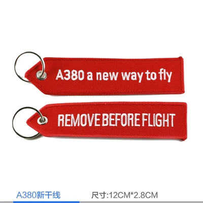 Аэробус ERj145 ERJ190 C919 MA60 Dornier328 A380 A340 A320 Beluga вышивать путешествия Чемодан лучше всего подходит для Экипаж авиационный брелок - Цвет: A380