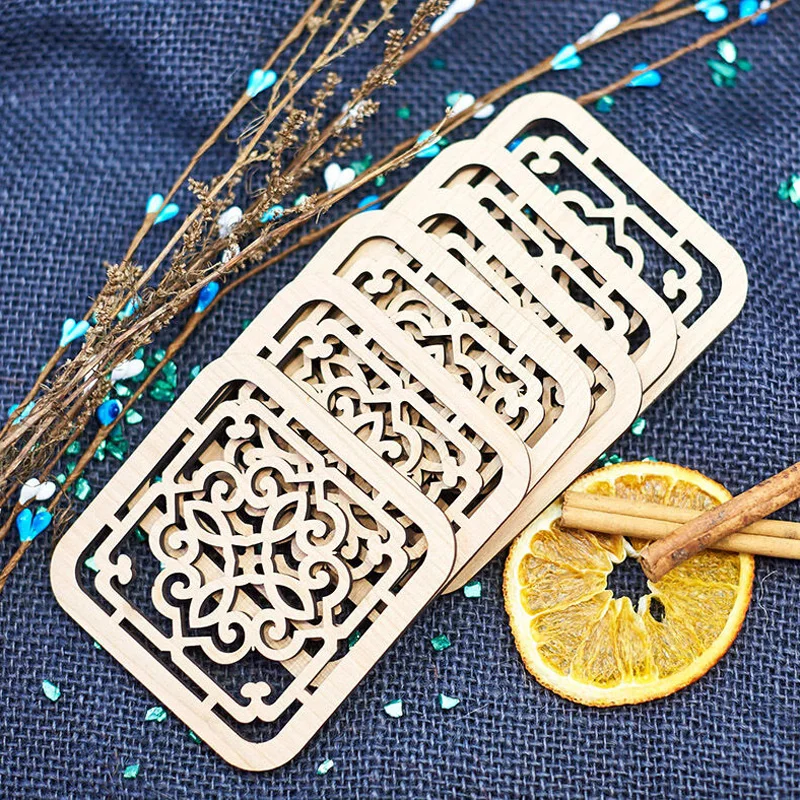 Геометрические подставки деревянные Заказные питьевые подстаканники подарок на