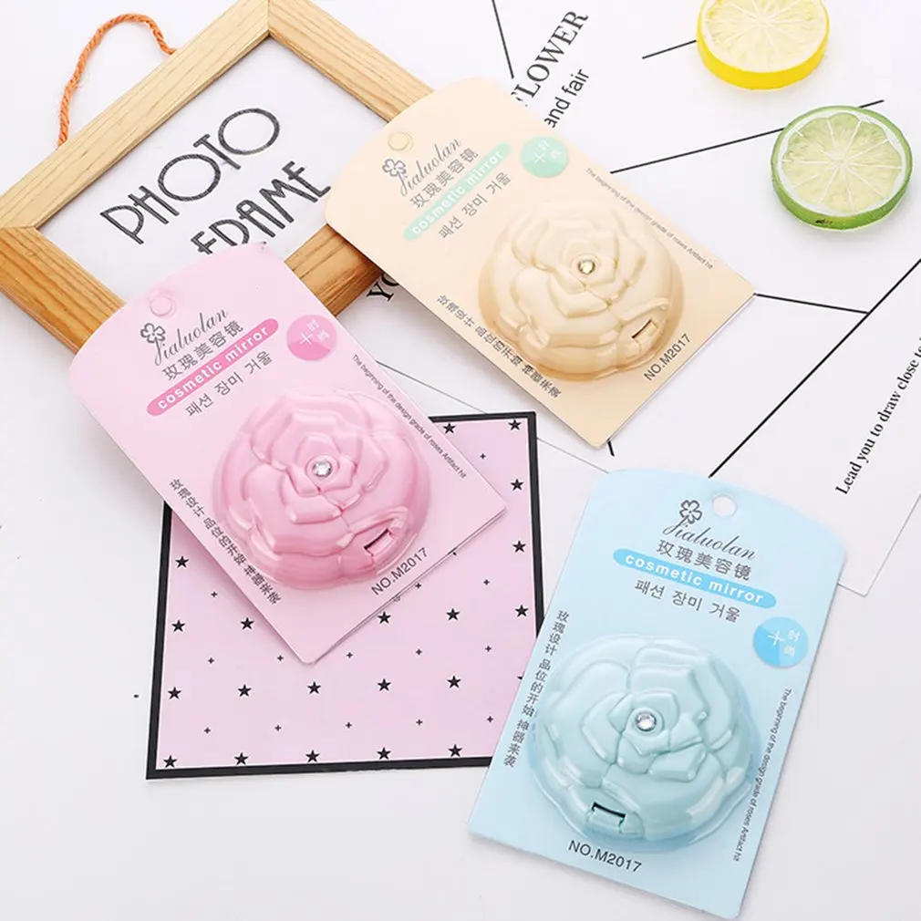 Портативное косметическое зеркало пластиковое складное компактное прекрасная
