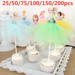 Лидер продаж, мультяшное украшение для вечеринки в честь Дня рождения принцессы, детский Топпер для торта в виде кекса для детей, для девочек, для вечеринки в честь Дня рождения, товары для торта в честь будущей мамы