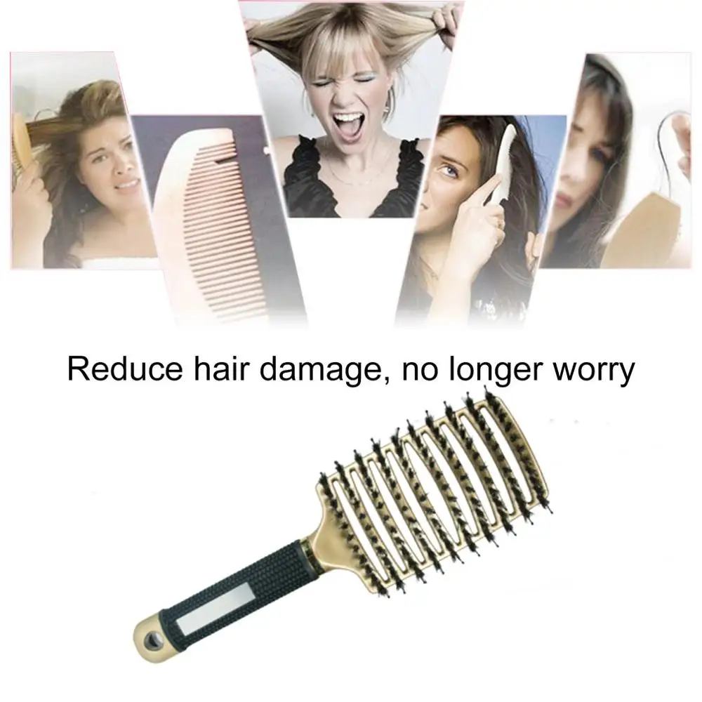 Массажная расческа для волос и кожи головы щетка нейлоновая Женская влажных